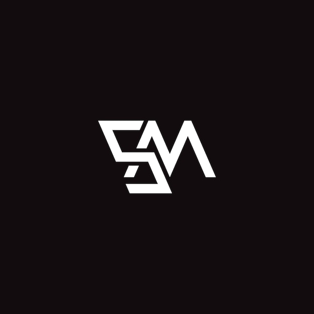 Diseño del logotipo de las letras SM