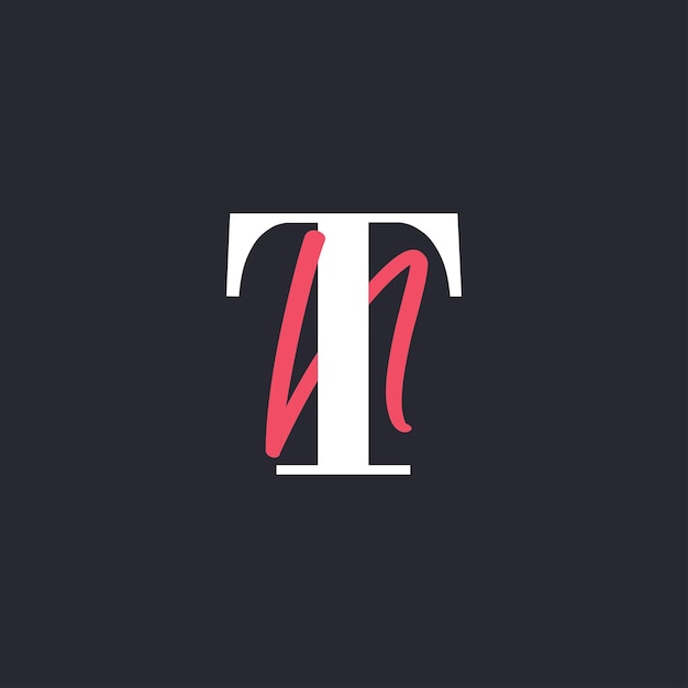 El diseño del logotipo de las letras TN perfectamente mezclado con las iniciales TN