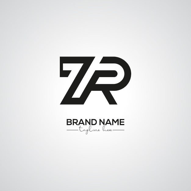 Diseño del logotipo de las letras TR RT mínimas para la marca corporativa