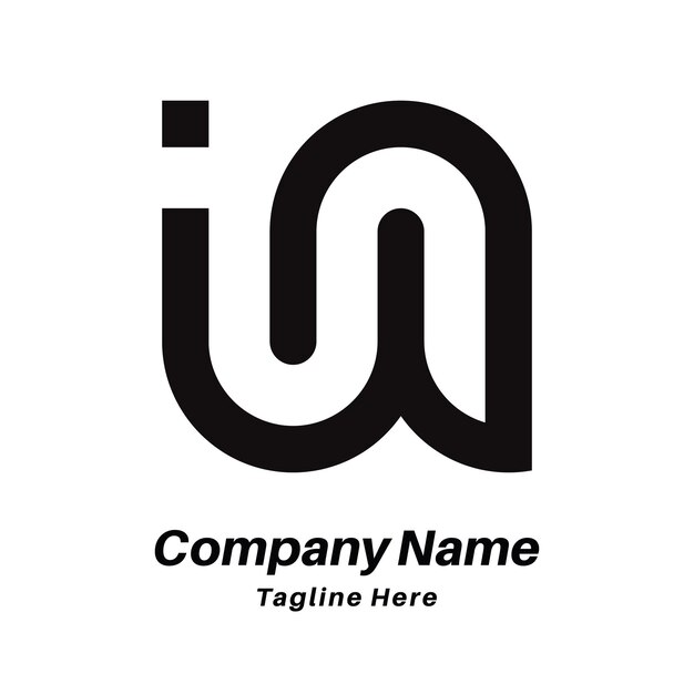 Diseño del logotipo de las letras U y N