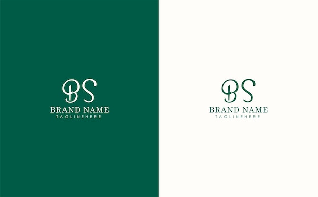 Diseño del logotipo de las letras vectoriales BS