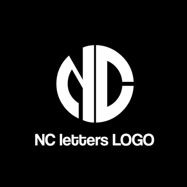 Diseño del logotipo de las letras vectoriales NC