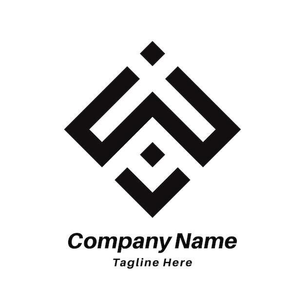 Diseño del logotipo de las letras W y V