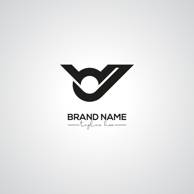 Diseño de logotipo de letras WD DW mínimas para la marca corporativa