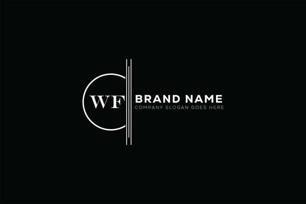 Diseño del logotipo de las letras de WF plantilla vectorial del logotipo del monograma de negocios y bienes raíces de WF