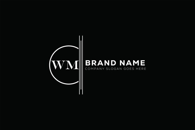 Diseño del logotipo de letras WM plantilla vectorial de logotipo de monograma de negocios y bienes raíces WM