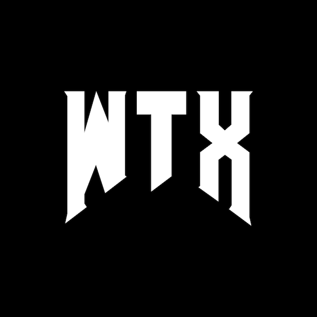 Diseño de logotipo de letras WTX para una empresa de tecnología Diseño de Logotipo WTX combinación de colores blanco y negro Logotipo WtX vector Diseño de WtX icono WtX alfabeto Diseño de logos tipografía WtX