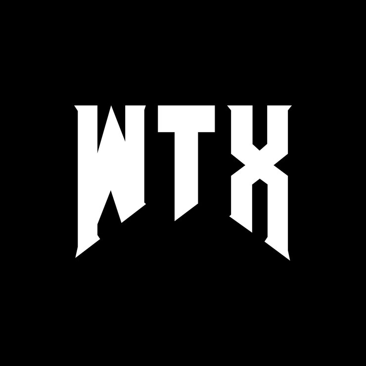 Vector diseño de logotipo de letras wtx para una empresa de tecnología diseño de logotipo wtx combinación de colores blanco y negro logotipo wtx vector diseño de wtx icono wtx alfabeto diseño de logos tipografía wtx