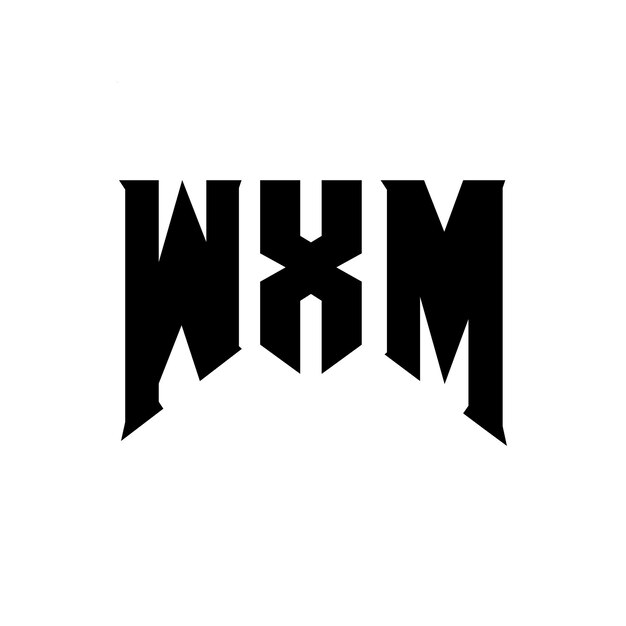 Diseño de logotipo de letras WXM para una empresa de tecnología Diseño de logos WXM combinación de colores blanco y negro Logotipo WXM vector WXM diseño Icono WXM alfabeto WXM tipografía Diseño de Logotipo