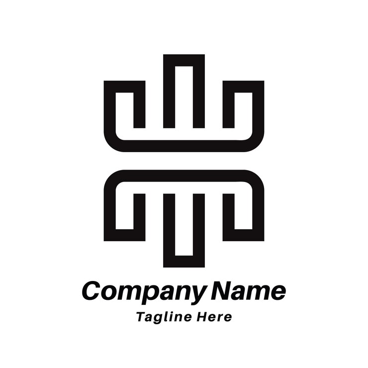 Vector diseño del logotipo de las letras x y h