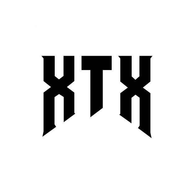 Diseño de logotipo de letras XTX para una empresa de tecnología Diseño de logos XTX combinación de colores blanco y negro Logotipo XTX vector XTX diseño Icono XTX alfabeto XTX tipografía Diseño del logotipo