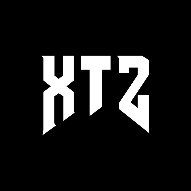 Vector diseño de logotipo de letras xtz para la compañía de tecnología diseño de logos xtz combinación de colores blanco y negro logotipo xtz vector diseño de xtz icono xtz alfabeto xtz tipografía diseño de logotipo