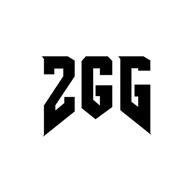 Diseño de logotipo de letras ZGG para una empresa de tecnología Diseño de logos ZGG combinación de colores blanco y negro Logotipo ZGG vector ZGG diseño Icono ZGG alfabeto ZGG tipografía diseño de logotipo