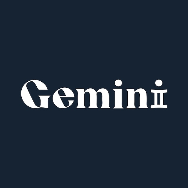 Diseño de logotipo de letras del zodiaco Géminis para su marca o negocio