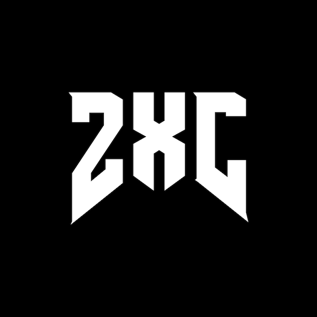 Diseño de logotipo de letras ZXC para una empresa de tecnología Diseño de logos ZXC combinación de colores blanco y negro Logotipo ZXC vector ZXC diseño Icono ZXC alfabeto ZXC tipografía Diseño de Logotipo