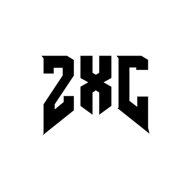 Diseño de logotipo de letras ZXC para una empresa de tecnología Diseño de logos ZXC combinación de colores blanco y negro Logotipo ZXC vector ZXC diseño Icono ZXC alfabeto ZXC tipografía Diseño de Logotipo