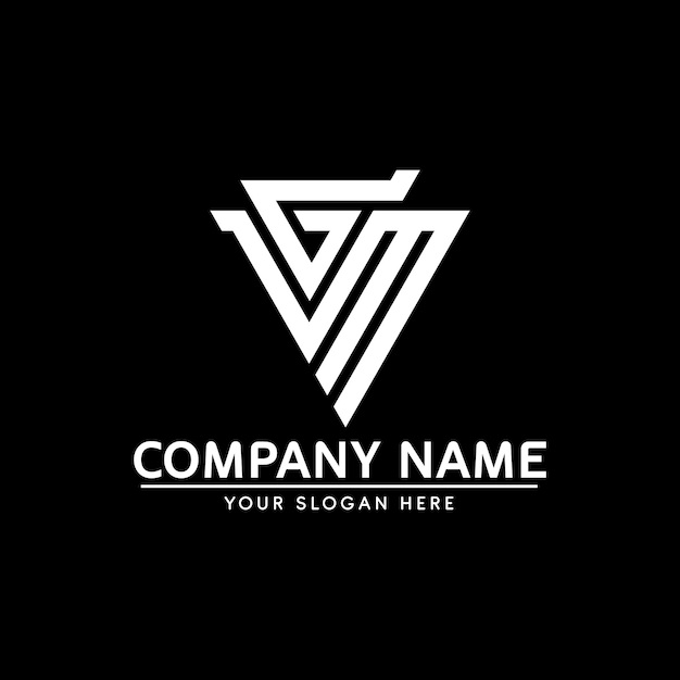 Diseño de logotipo Letter GVM para vector de diseño de logotipo de carta de identidad comercial y de empresa