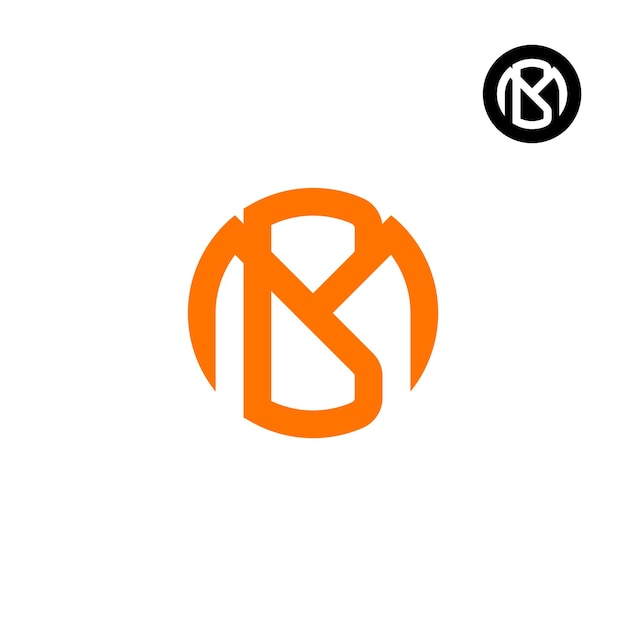 Diseño de logotipo Letter MB BM Circle Bold