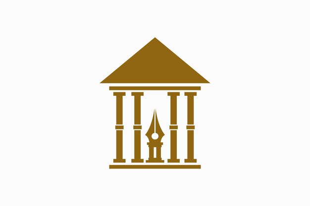 diseño del logotipo de la ley con el vector premium de consept creativo