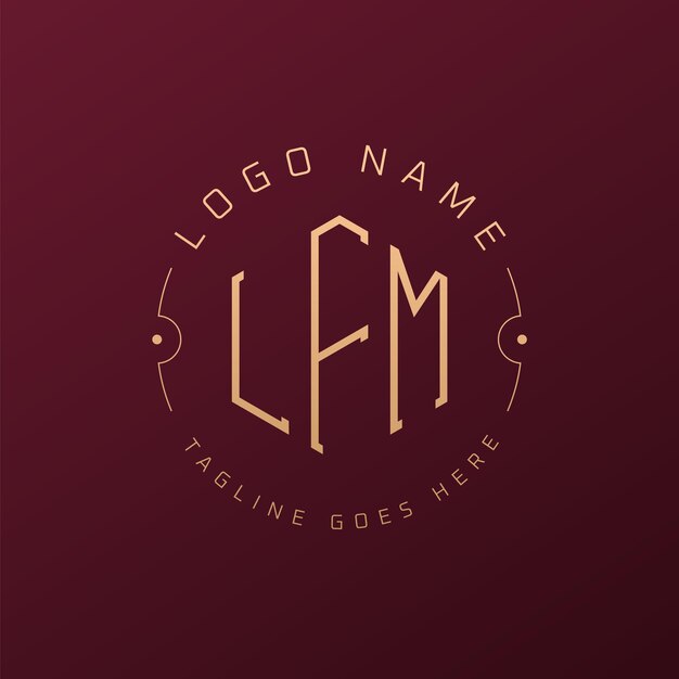 Diseño de logotipo de LFM de lujo Letra elegante LFM Monograma Logotipo minimalista Poligono LFM Modelo de diseño de logotipo