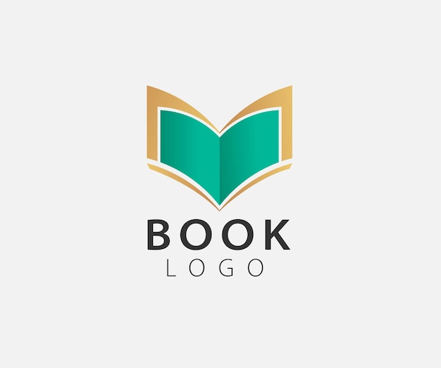 Diseño de logotipo de libro abierto para el concepto de logotipo de educación de biblioteca de enciclopedia editorial de la compañía de libros de librería