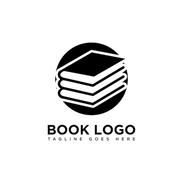 Diseño del logotipo del libro aislado en fondo blanco icono del libro diseño moderno ilustración vectorial