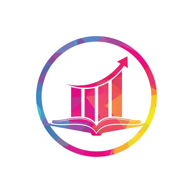 Diseño de logotipo de libro de finanzas Diseño de logotipo de educación de crecimiento empresarial