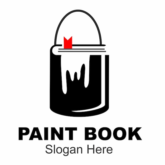 diseño de logotipo de libro de pintura concepto ilustración vectorial