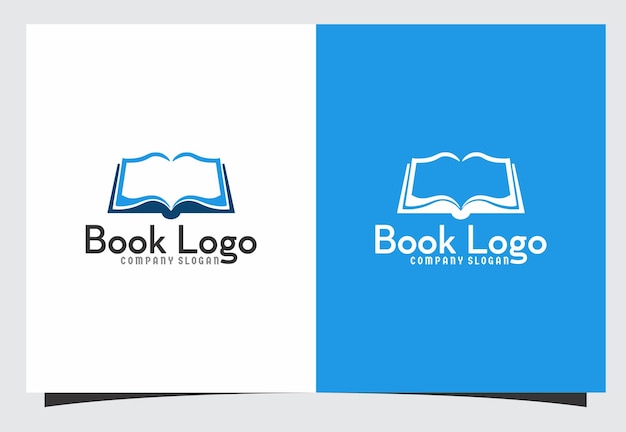 diseño de logotipo de libro