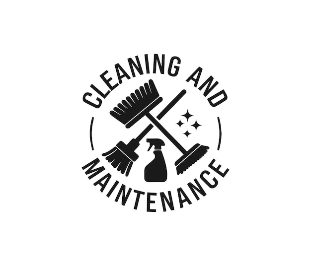 Diseño del logotipo de limpieza y mantenimiento