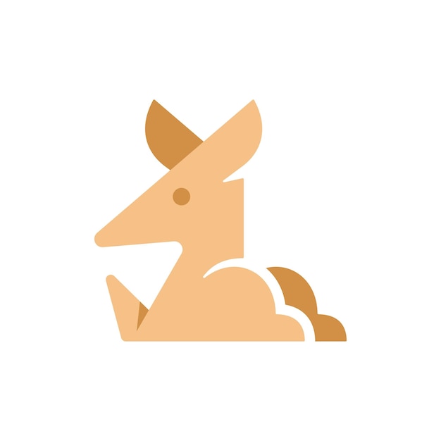 Diseño de logotipo lindo canguro animal