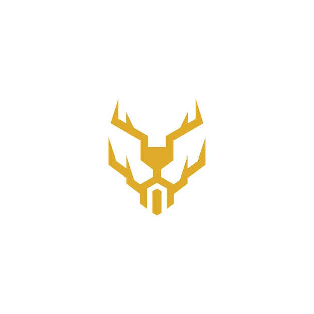 diseño de logotipo de línea abstracta de ciervo. logotipo de cabeza de ciervo