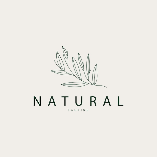 Diseño de logotipo de la línea de belleza de flores botánicas femeninas minimalistas Ilustración vectorial de plantas