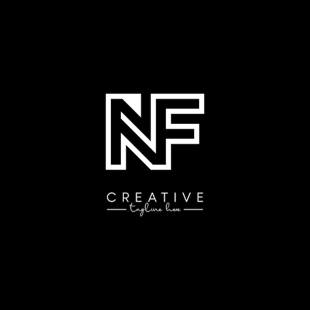 Diseño de logotipo de línea elegante basado en la letra NF FN inicial