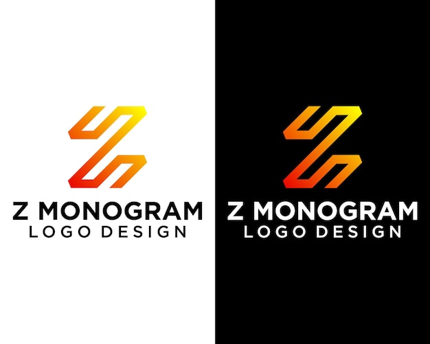 Diseño de logotipo de línea geométrica simple con monograma de letra Z