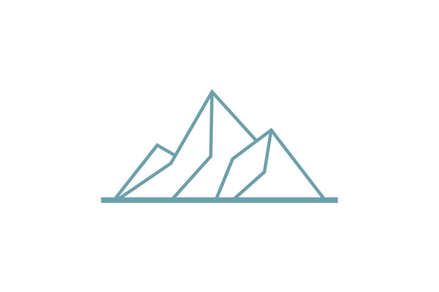 Vector diseño del logotipo de la línea de iceberg