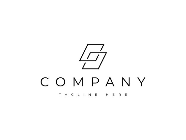 diseño del logotipo de la línea infinita de doble enlace cuadrado