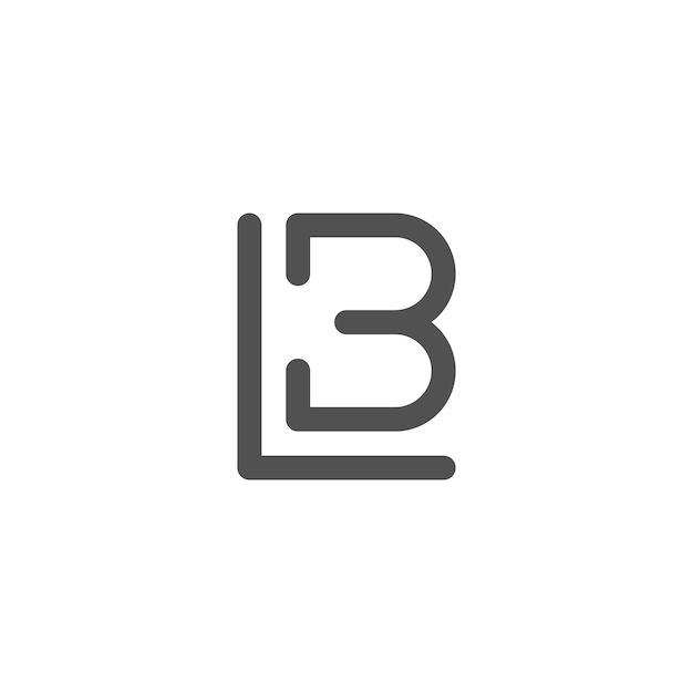 Diseño de logotipo de línea LB