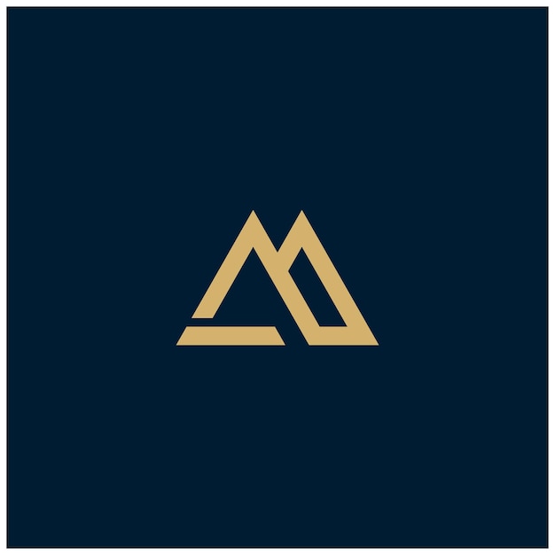 Diseño de logotipo de línea letra M Símbolo de monograma monocromo minimalista creativo lineal Universal elegante