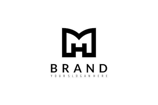 Diseño de logotipo de línea letra M Símbolo de monograma monocromo mínimo creativo lineal