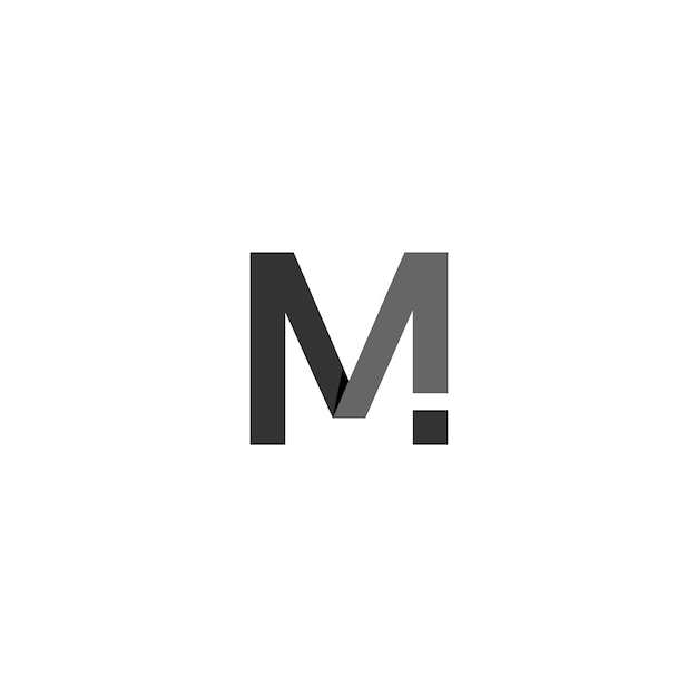 Diseño de logotipo de línea de letra M