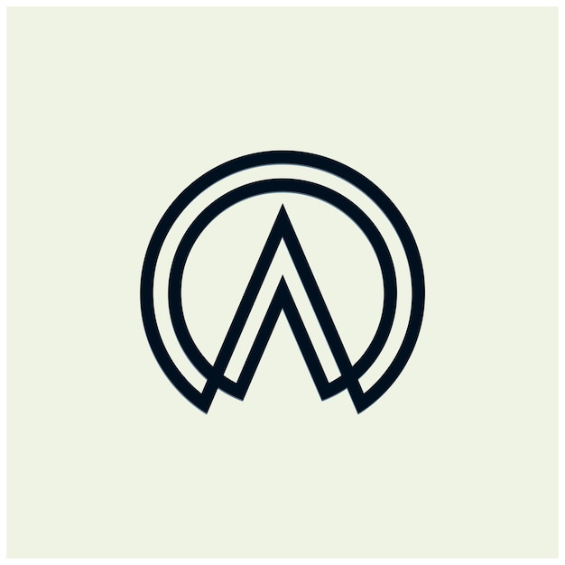 Diseño del logotipo de la línea de letras AA Símbolo de monograma mínimo creativo lineal Emblema vectorial elegante universal