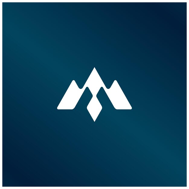 Diseño del logotipo de la línea de letras M Símbolo de monograma monocromático creativo mínimo