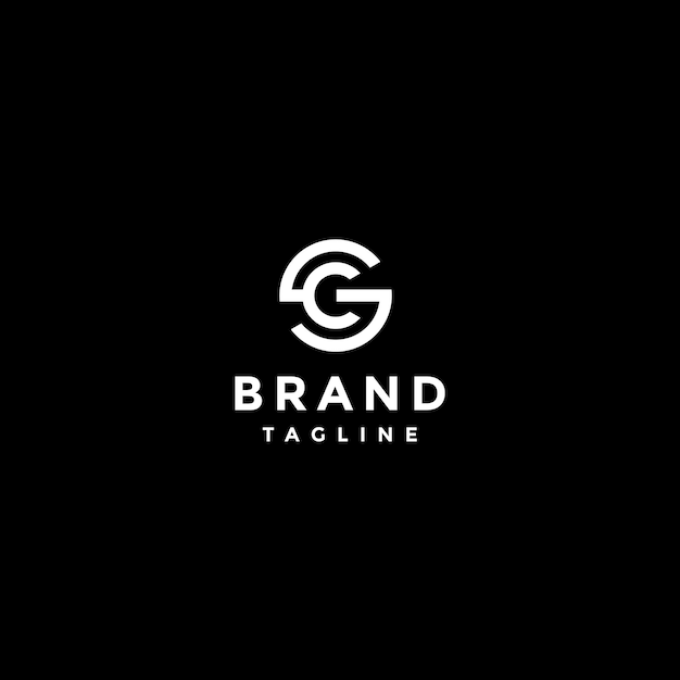 Diseño del logotipo de la línea de letras SCG inicial redondeada Diseño del Logotipo de las líneas circulares de cartas SCG inicial