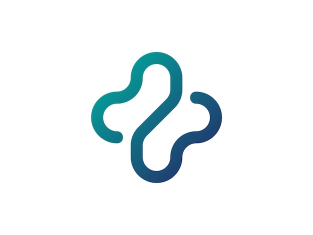 Diseño del logotipo de la línea medical health plus