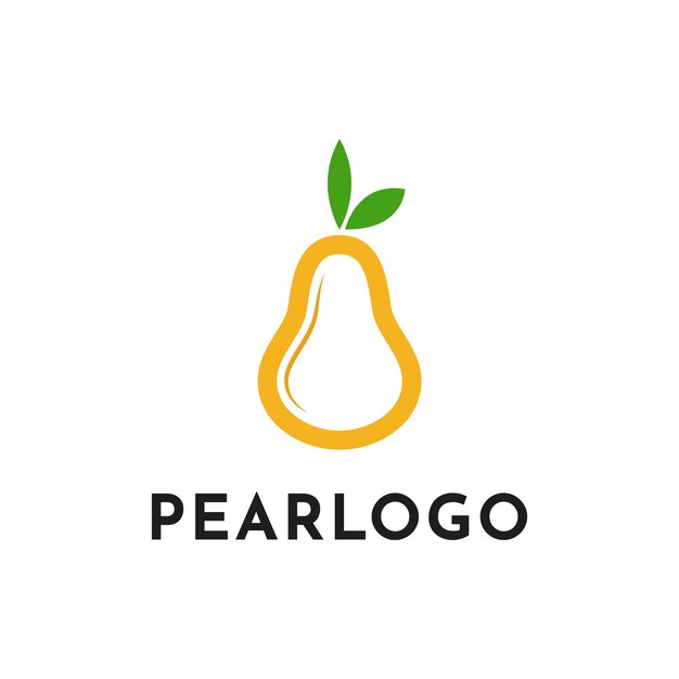 Diseño de logotipo de la línea de pera idea creativa