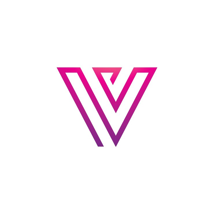 Vector diseño de logotipo de línea v y plantilla iniciales de icono x creativo letras de línea en vector