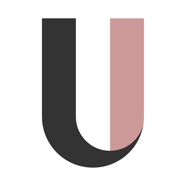 Diseño del logotipo de la línea web lline de color moderno con U completo