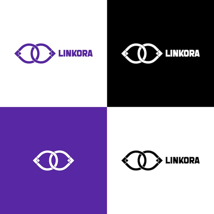 Vector diseño del logotipo de linkora