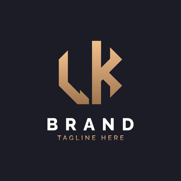Diseño de logotipo LK Moderno Minimal Elegante y lujoso Logotipo LK Alfabeto Letra Diseño de Logotipo Lk para la identidad empresarial corporativa de la marca